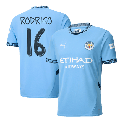 RODRIGO #16 Manchester City Home  Soccer Jersey 2024/25 - UCL Top Dresy Shop