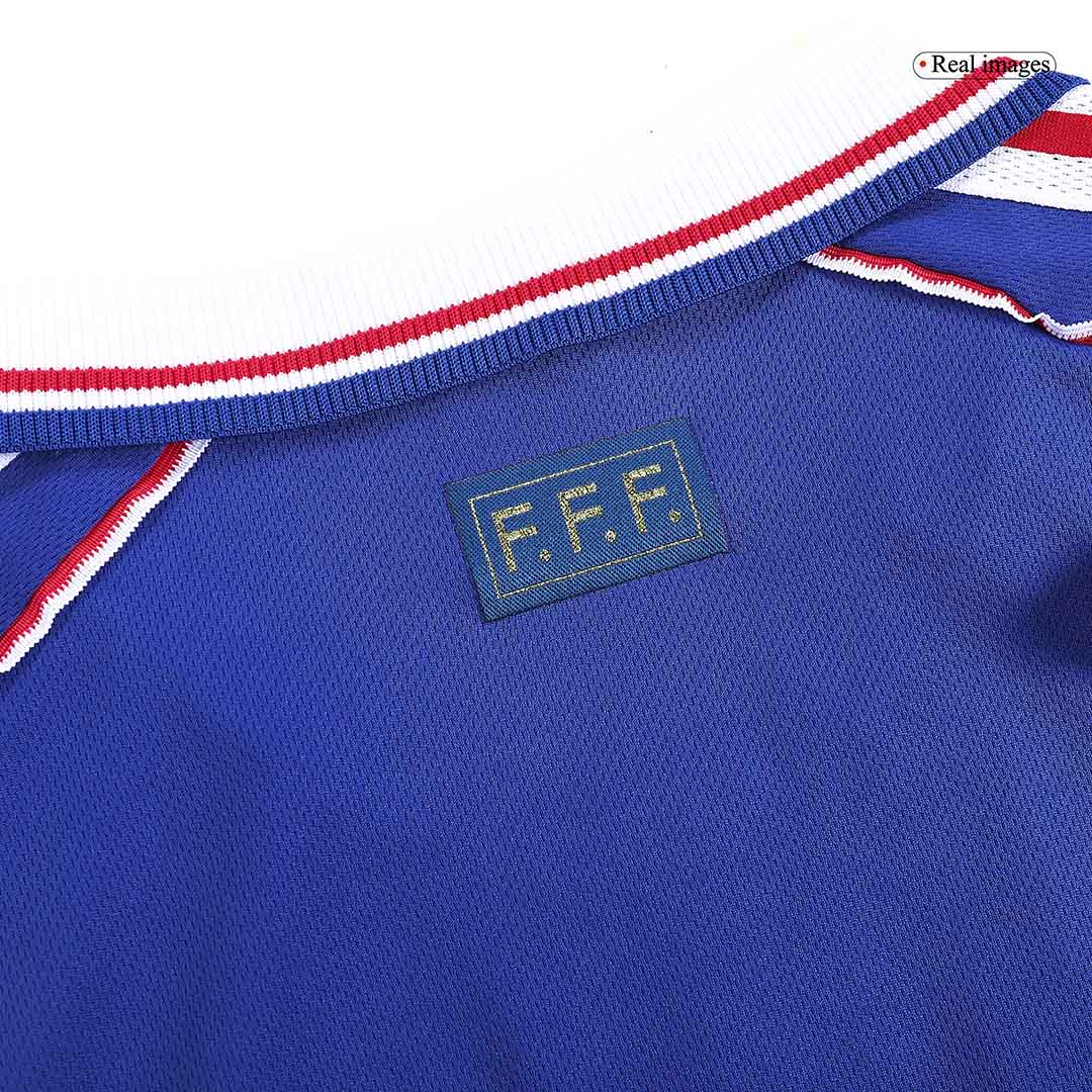 Retro ZIDANE #10 1998 France Home  Soccer Jersey Top Dresy Shop