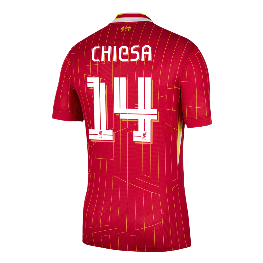 CHIESA #14 Liverpool Home  Soccer Jersey 2024/25 - UCL Top Soccer Jerseys Store