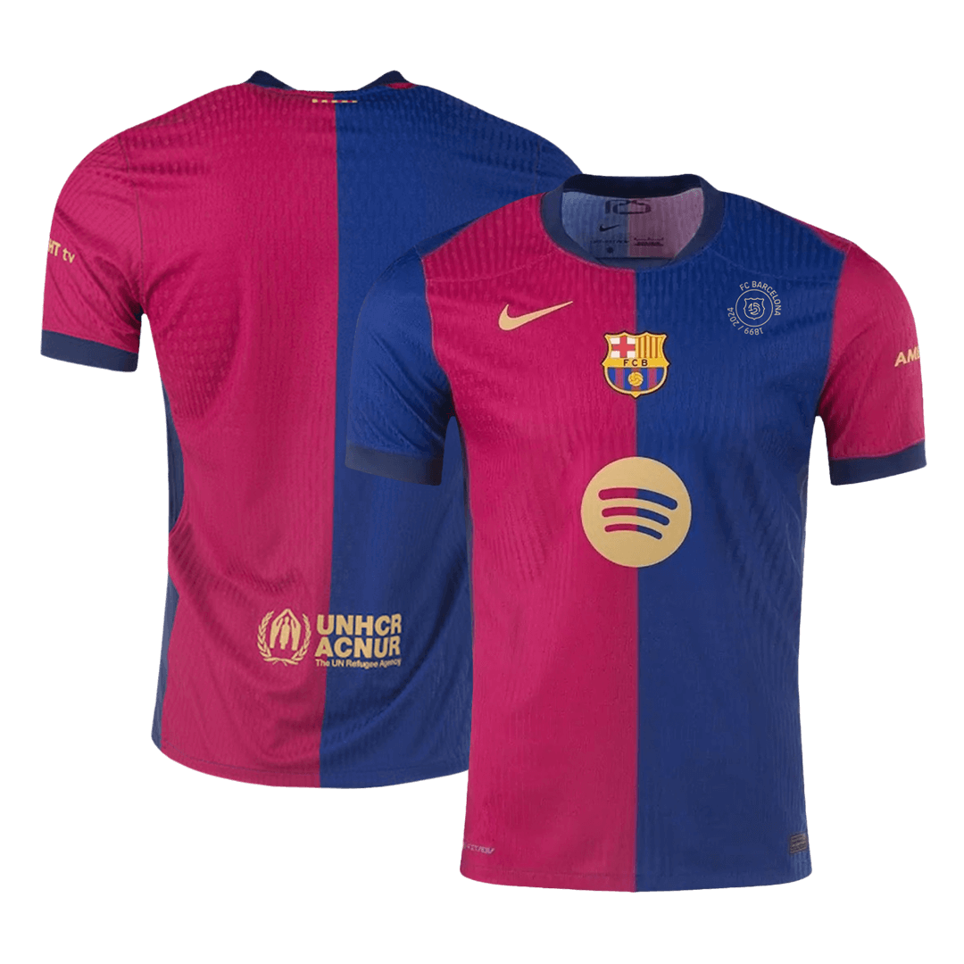 Player Version Barcelona Home  Soccer Jersey 2024/25 - 125th Anniversary(Spotify Logo Without Text) Top Soccer Jerseys Store