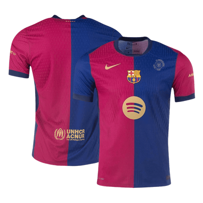 Player Version Barcelona Home  Soccer Jersey 2024/25 - 125th Anniversary(Spotify Logo Without Text) Top Dresy Shop