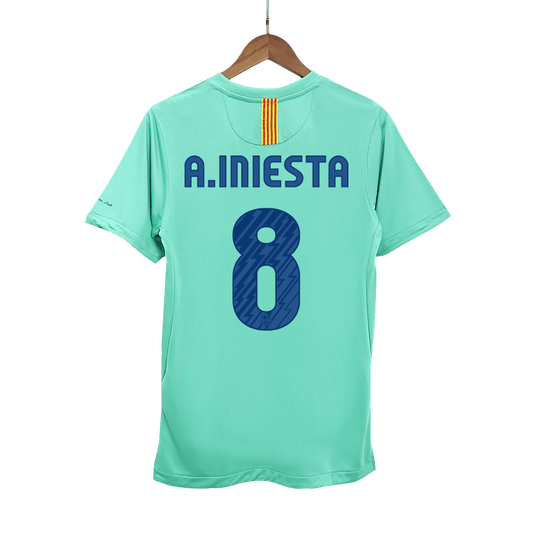 Retro A.INIESTA #8 2010/11 Barcelona Away  Soccer Jersey Top Dresy Shop