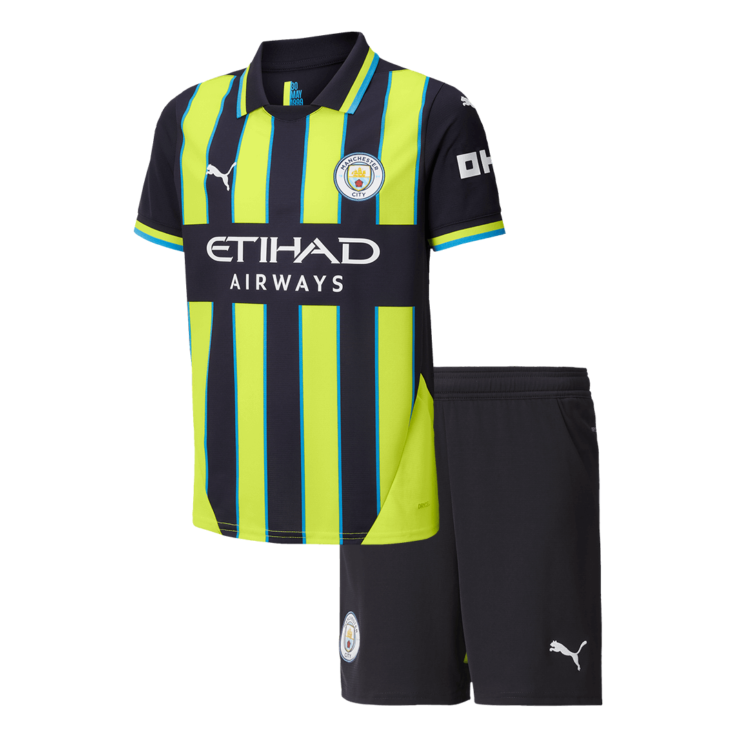 Kid's Manchester City Away  Soccer Jersey Kit(Jersey+Shorts) 2024/25 Top Dresy Shop