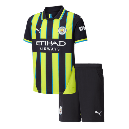 Kid's Manchester City Away  Soccer Jersey Kit(Jersey+Shorts) 2024/25 Top Dresy Shop