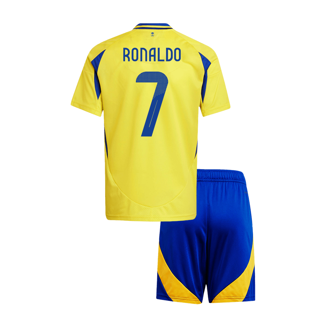 Kid's RONALDO #7 Al Nassr Home  Soccer Jersey Kit(Jersey+Shorts) 2024/25 - ACL Top Dresy Shop