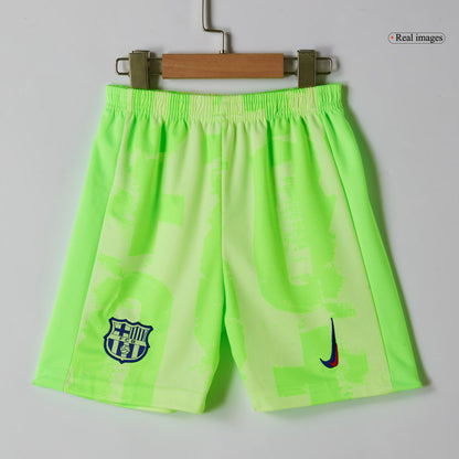 Kid's Barcelona Third Away  Soccer Jersey Kit(Jersey+Shorts+Socks) 2024/25- UCL (Spotify Logo Without Text) Top Dresy Shop