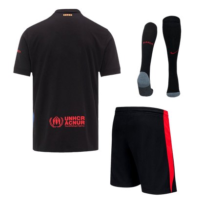 Barcelona Away  Soccer Jersey Kit(Jersey+Shorts+Socks) 2024/25- Spotify Logo Without Text Top Dresy Shop
