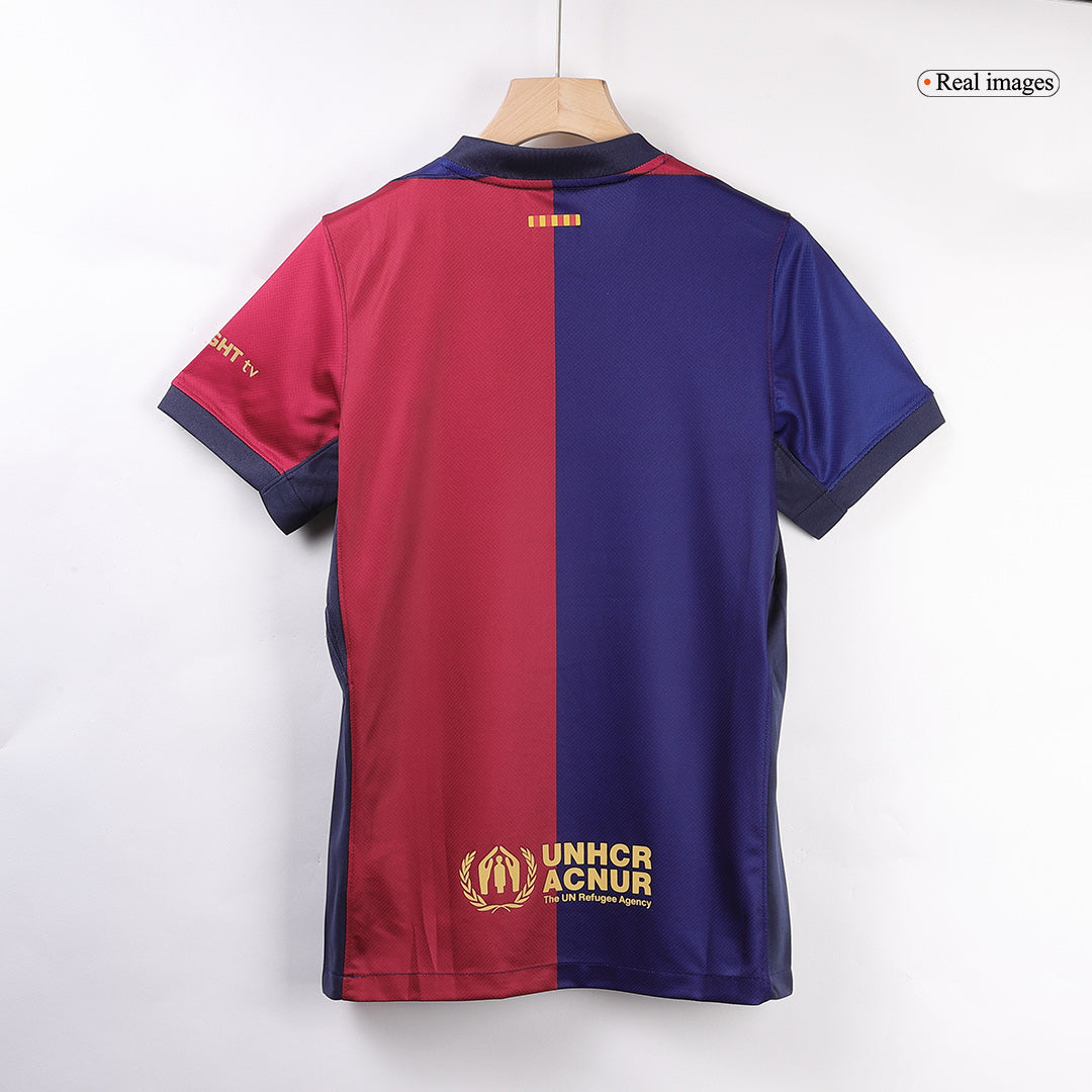 LEWANDOWSKI #9 Barcelona Home  Soccer Jersey 2024/25- Spotify Logo Without Text Top Dresy Shop