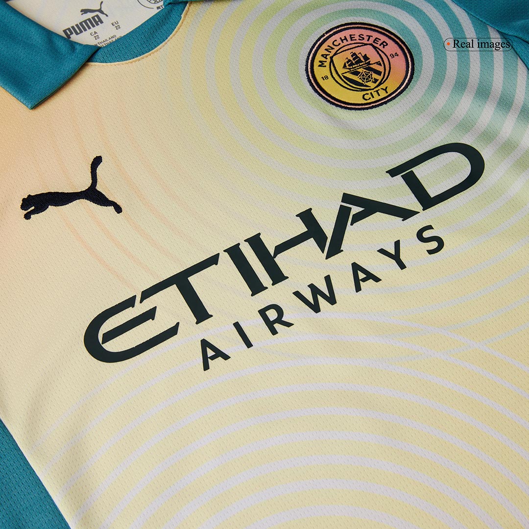 Kid's Manchester City Fourth Away  Soccer Jersey Kit(Jersey+Shorts) 2024/25- Definitely City (UCL) Top Dresy Shop