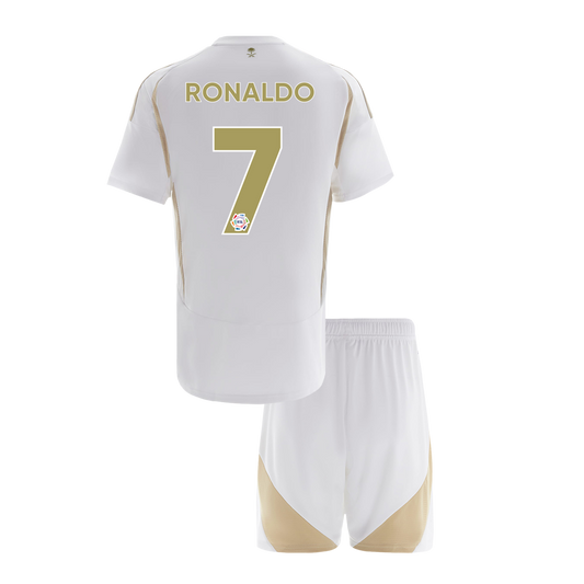 Kid's RONALDO #7 Al Nassr Third Away  Soccer Jersey Kit(Jersey+Shorts) 2024/25 Top Dresy Shop