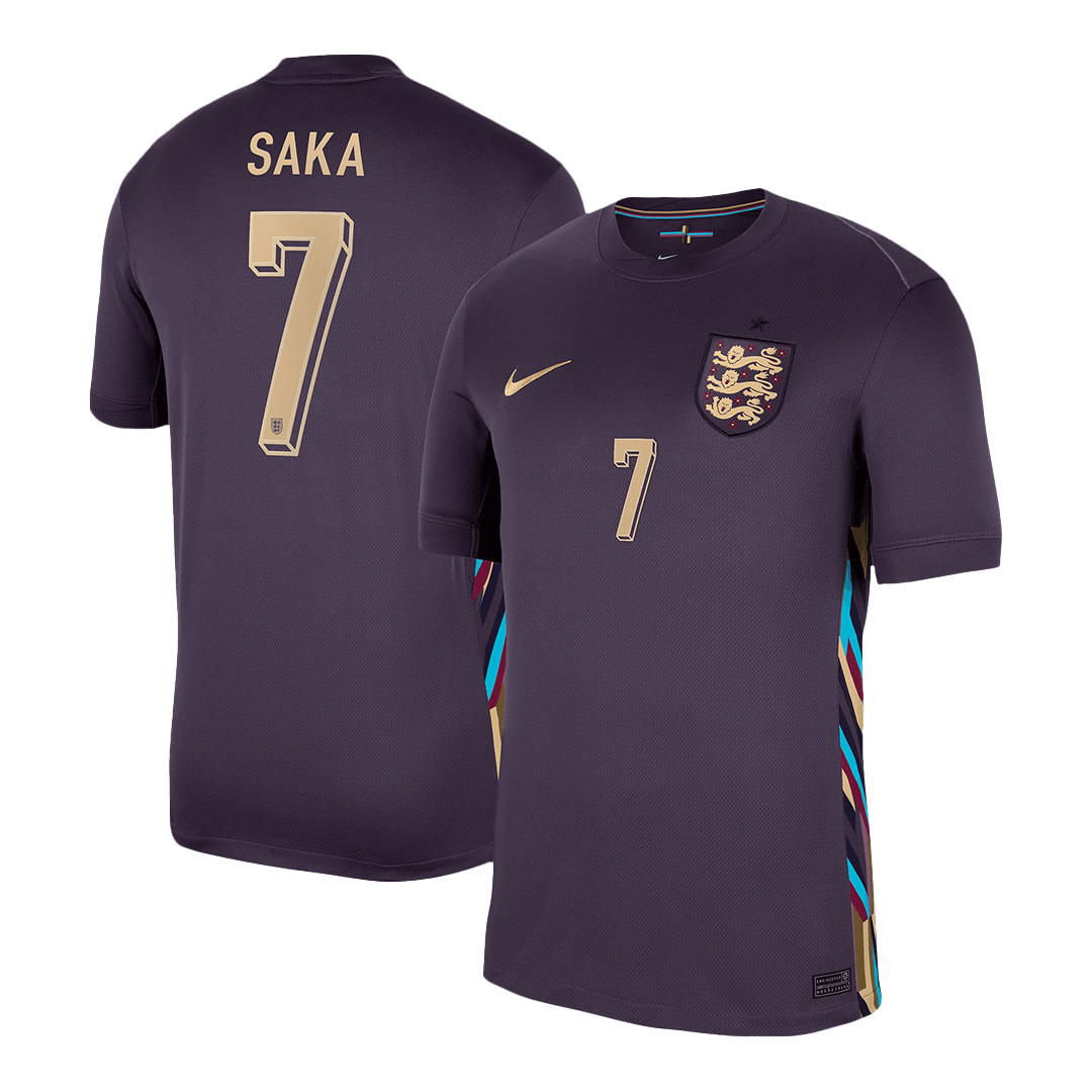 SAKA #7 England Away  Soccer Jersey Euro 2024 Top Dresy Shop