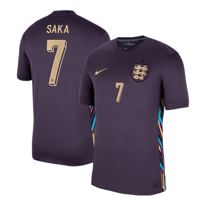 SAKA #7 England Away  Soccer Jersey Euro 2024 Top Dresy Shop