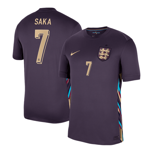 SAKA #7 England Away  Soccer Jersey Euro 2024 Top Dresy Shop