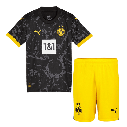 Kid's Borussia Dortmund Away  Soccer Jersey Kit(Jersey+Shorts) 2023/24 Top Dresy Shop