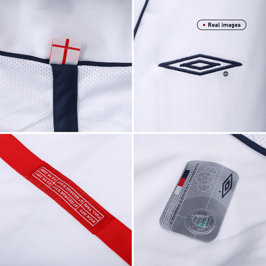 Retro BECKHAM #7 2002 England Home  Soccer Jersey Top Dresy Shop