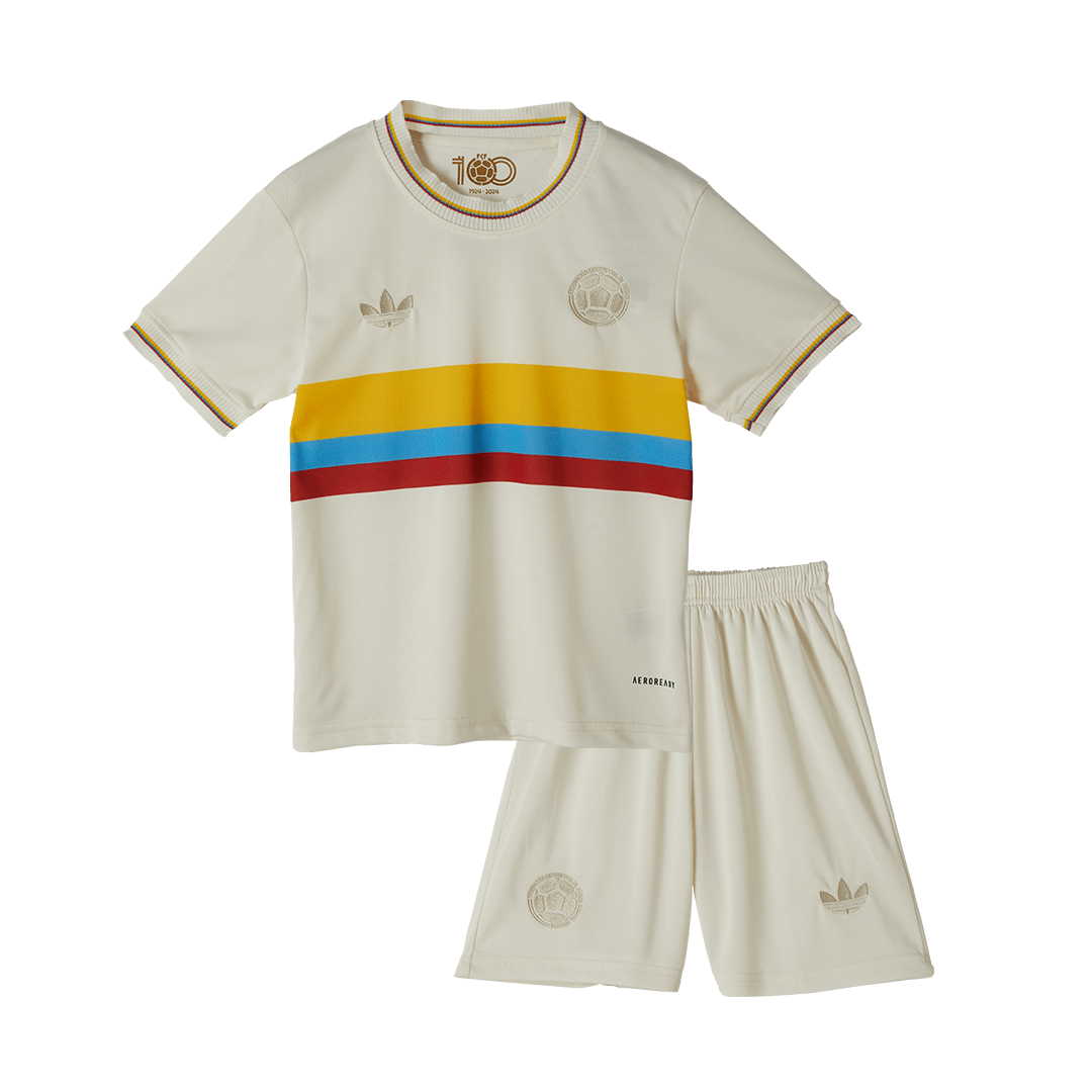 Kid's Colombia  Soccer Jersey Kit(Jersey+Shorts) 2024 - 100th Anniversary Top Dresy Shop