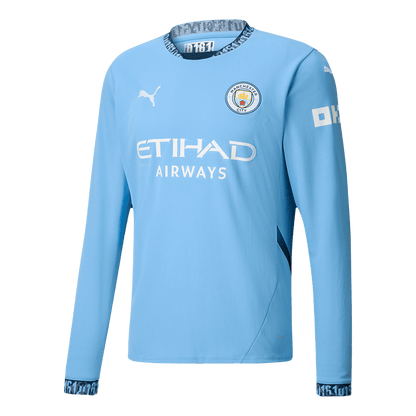 Manchester City Home Long Sleeve  Soccer Jersey 2024/25 Top Dresy Shop