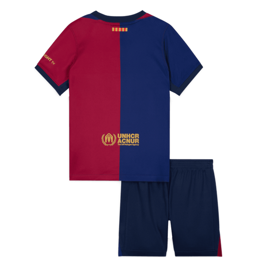 Kid's Barcelona Home  Soccer Jersey Kit(Jersey+Shorts) 2024/25 - COLDPLAY Top Dresy Shop