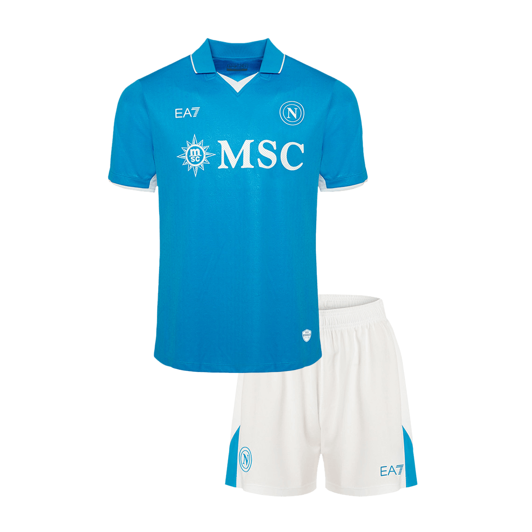 Kid's Napoli Home  Soccer Jersey Kit(Jersey+Shorts) 2024/25 Top Dresy Shop