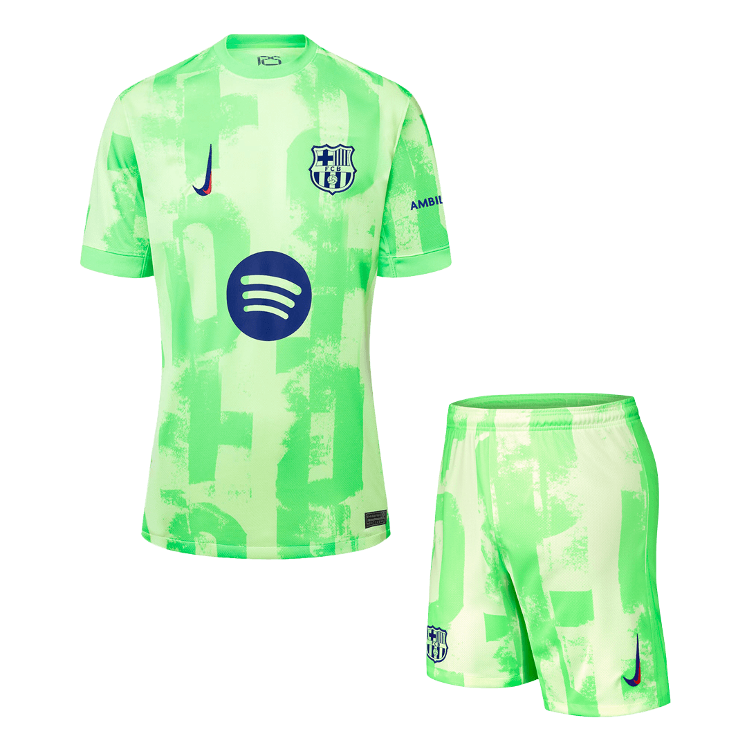 Barcelona Third Away  Soccer Jersey Kit(Jersey+Shorts) 2024/25 - (Spotify Logo Without Text) Top Soccer Jerseys Store