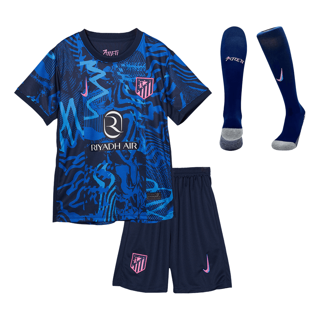 Kid's Atletico Madrid Third Away  Soccer Jersey Kit(Jersey+Shorts+Socks) 2024/25 Top Dresy Shop