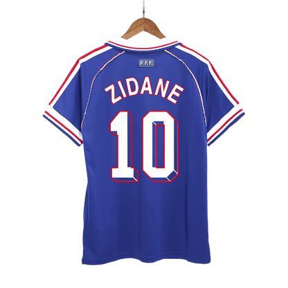 Retro ZIDANE #10 1998 France Home  Soccer Jersey Top Dresy Shop
