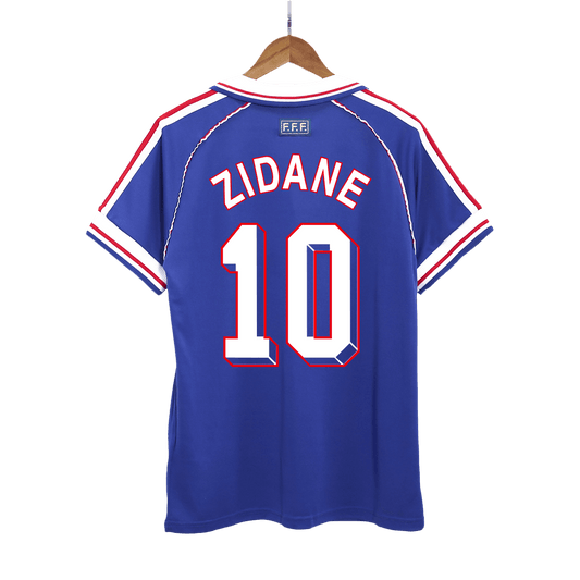 Retro ZIDANE #10 1998 France Home  Soccer Jersey Top Dresy Shop