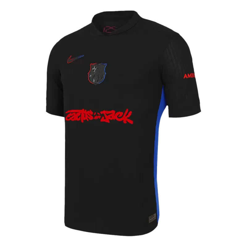 Player Version Barcelona X Travis Scott Away Soccer Jersey 2024/25 - Red