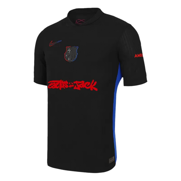 Player Version Barcelona X Travis Scott Away Soccer Jersey 2024/25 - Red