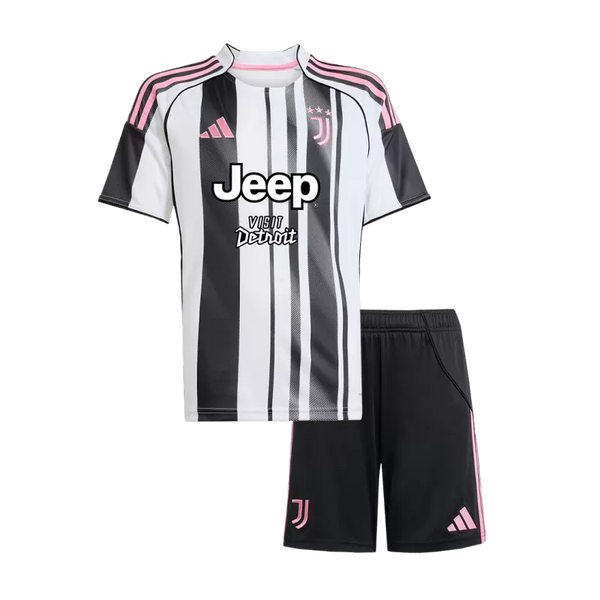 Kid's Juventus Home Soccer Jersey Kit(Jersey+Shorts) 2025/26