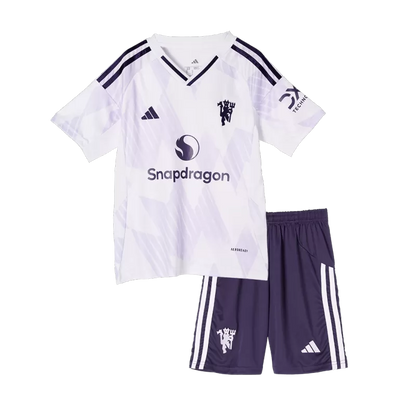 Kid's Manchester United Away Soccer Jersey Kit(Jersey+Shorts) 2025/26