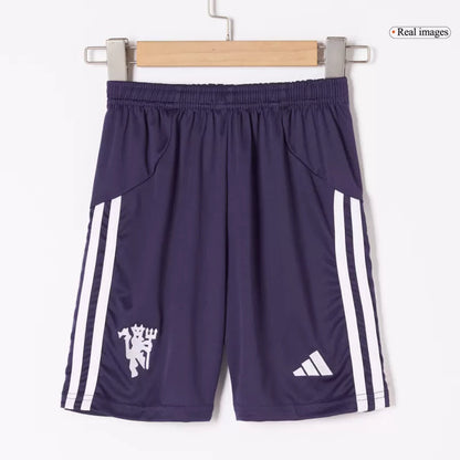 Kid's Manchester United Away Soccer Jersey Kit(Jersey+Shorts) 2025/26