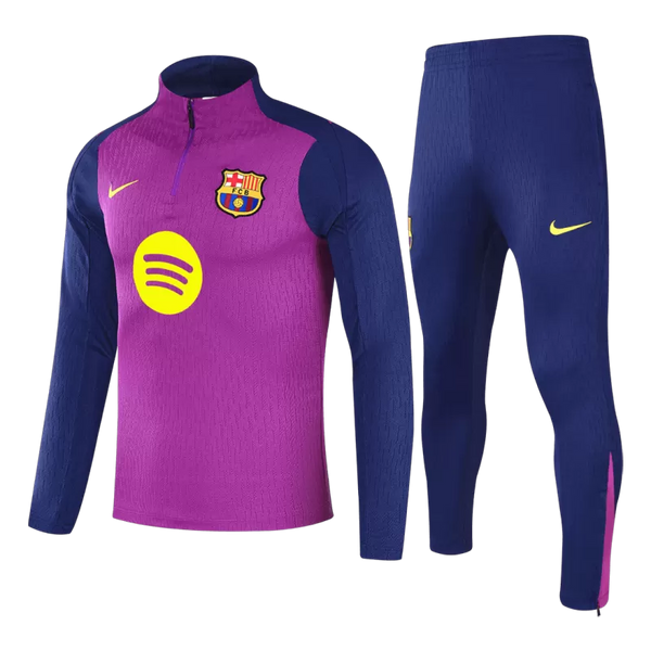 Kids Barcelona 1/4 Zip Training Kit (Jacket + Pants) 2025/26 - Purple