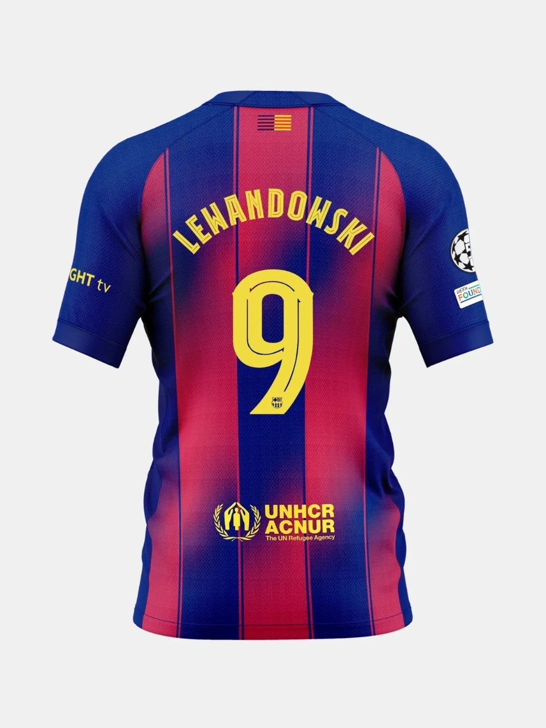 Barcelona Lewandowski #9 Home 2025/26 Soccer Jersey -  UCL topsoccerjerseys.com