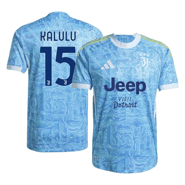 Player Version KALULU #15 Juventus Away Soccer Jersey 2025/26