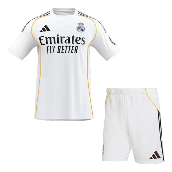 Real Madrid Home Soccer Jersey Kit (Jersey+Shorts) 2025/26