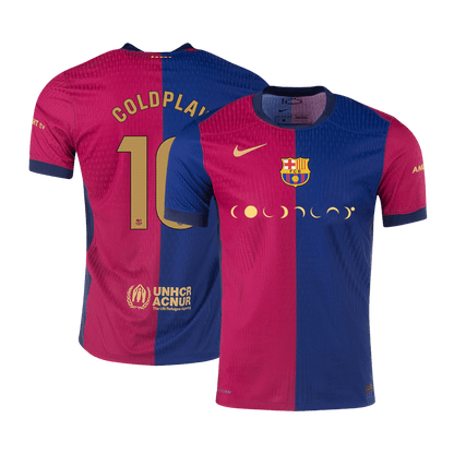 Player Version COLDPLAY #10 Barcelona Home  Soccer Jersey 2024/25 Top Dresy Shop