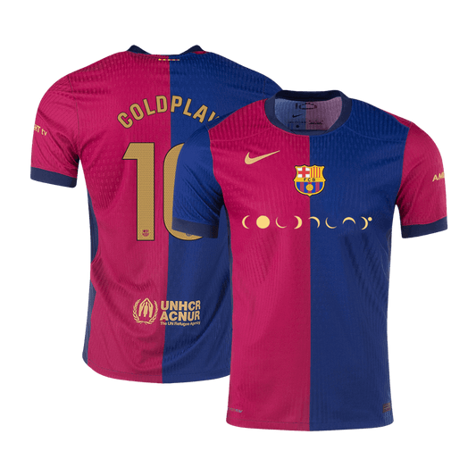Player Version COLDPLAY #10 Barcelona Home  Soccer Jersey 2024/25 Top Dresy Shop