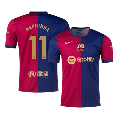 RAPHINHA #11 Barcelona Home  Soccer Jersey 2024/25 Top Dresy Shop