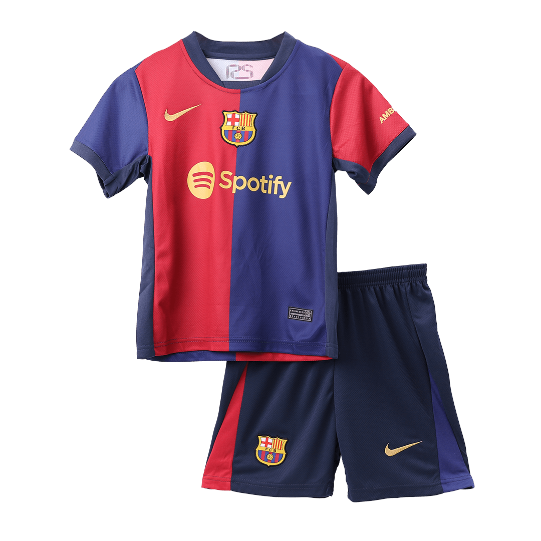 Kid's Barcelona Home  Soccer Jersey Kit(Jersey+Shorts+Socks) 2024/25 Top Dresy Shop