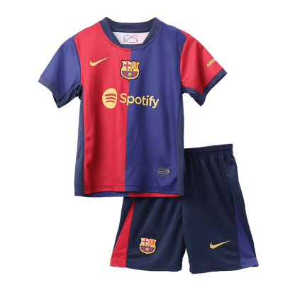 Kid's Barcelona Home  Soccer Jersey Kit(Jersey+Shorts+Socks) 2024/25 Top Dresy Shop