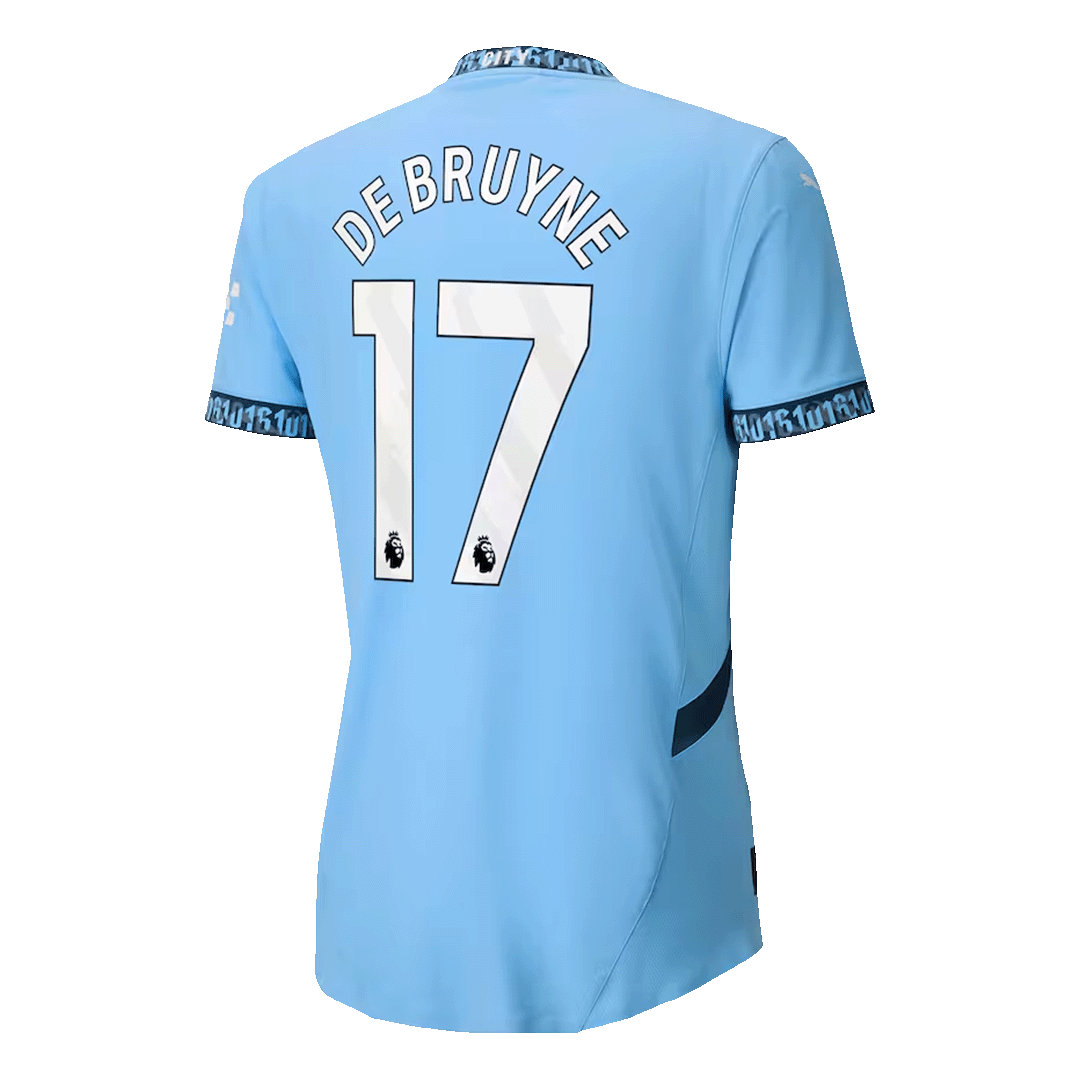 Player Version DE BRUYNE #17 Manchester City Home  Soccer Jersey 2024/25 Top Soccer Jerseys Store