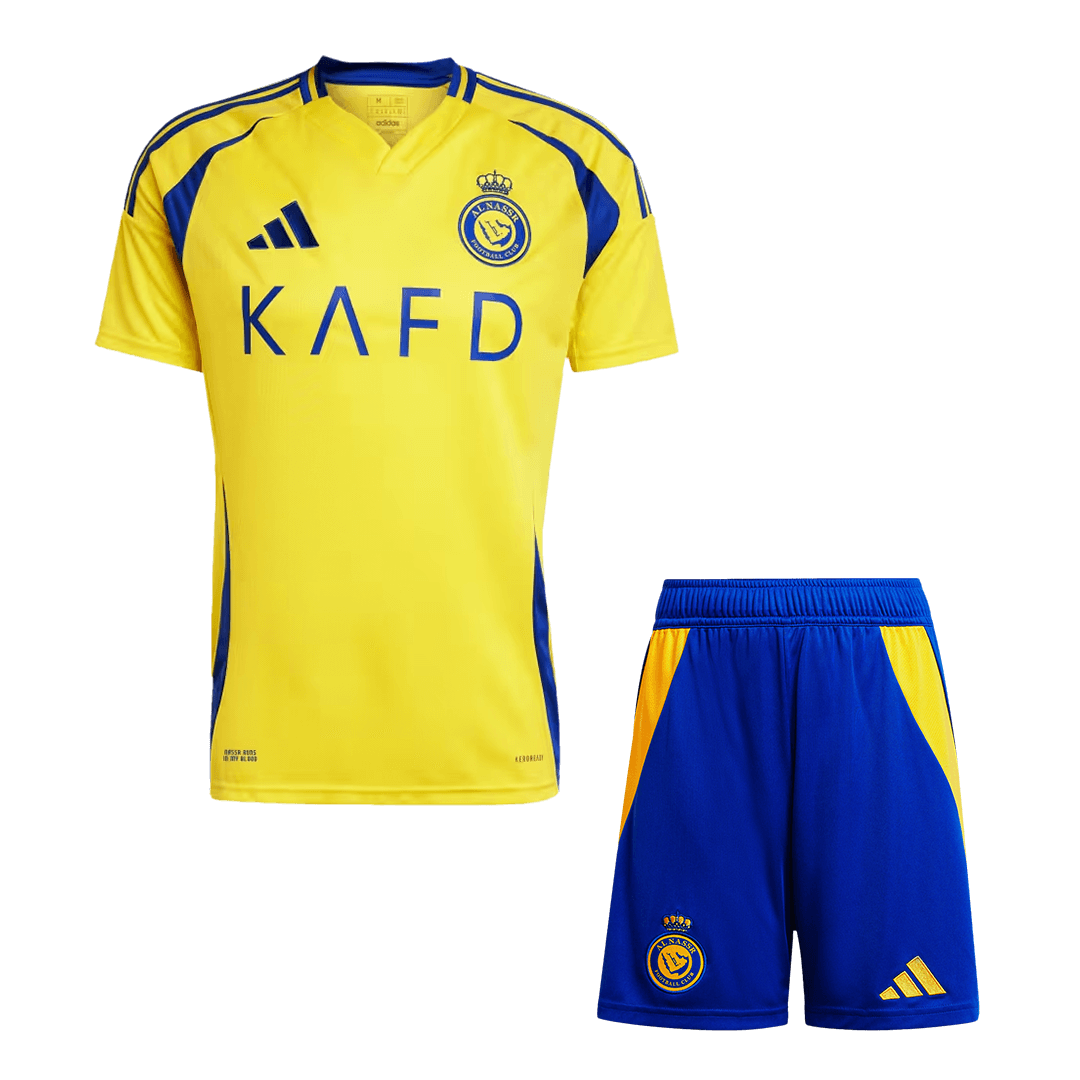 Al Nassr Home  Soccer Jersey Kit(Jersey+Shorts) 2024/25 Top Dresy Shop
