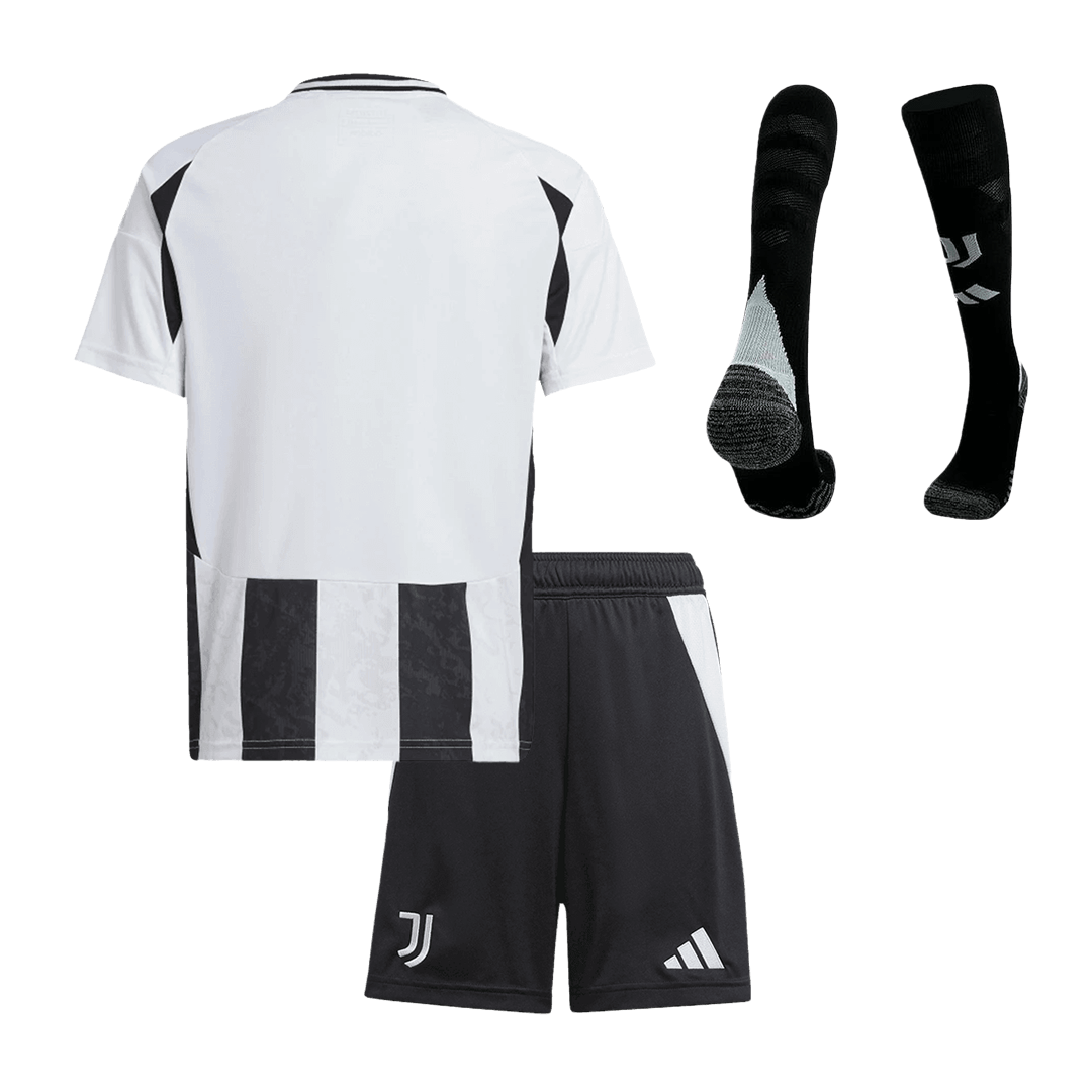 Kid's Juventus Home  Soccer Jersey Kit(Jersey+Shorts+Socks) 2024/25 Top Dresy Shop