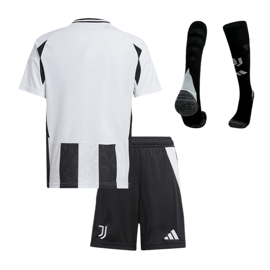 Kid's Juventus Home  Soccer Jersey Kit(Jersey+Shorts+Socks) 2024/25 Top Dresy Shop