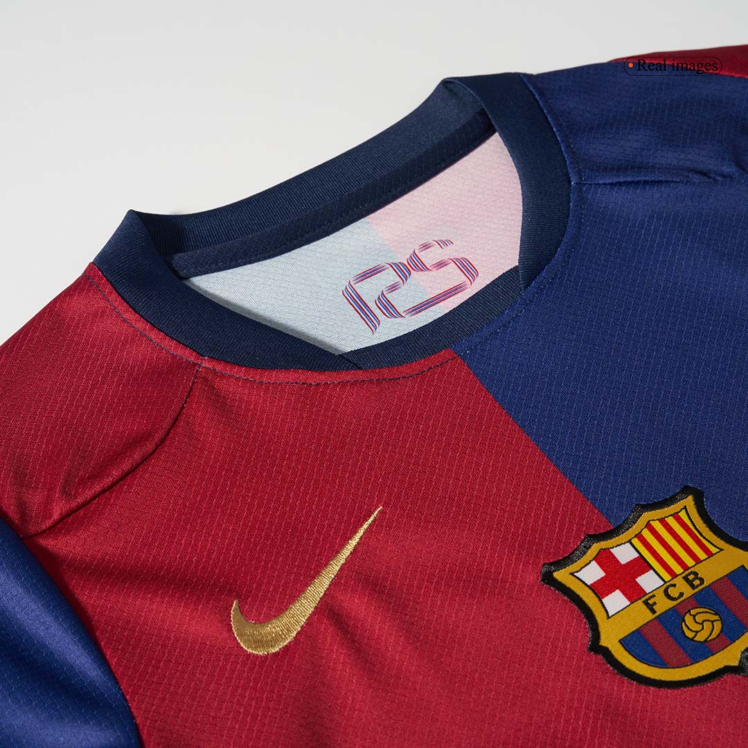 Kid's Barcelona Home  Soccer Jersey Kit(Jersey+Shorts) 2024/25 - COLDPLAY Top Dresy Shop
