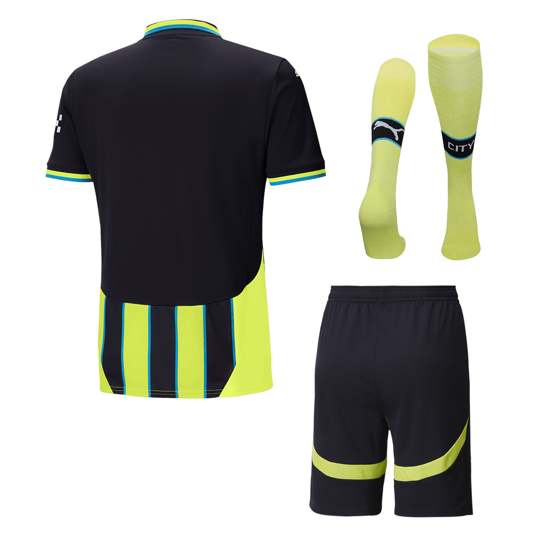Manchester City Away  Soccer Jersey Kit(Jersey+Shorts+Socks) 2024/25 Top Dresy Shop