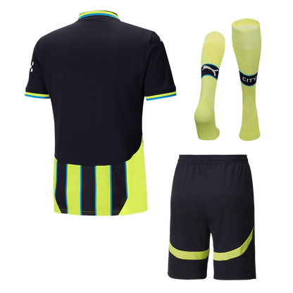 Manchester City Away  Soccer Jersey Kit(Jersey+Shorts+Socks) 2024/25 Top Dresy Shop