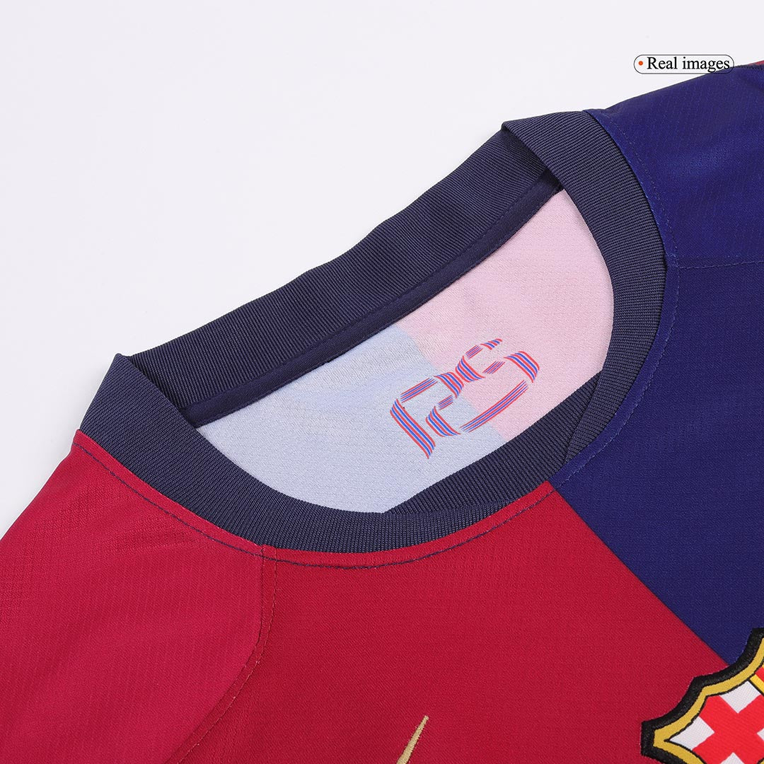 LAMINE YAMAL #19 Barcelona Home  Soccer Jersey 2024/25- Spotify Logo Without Text Top Dresy Shop