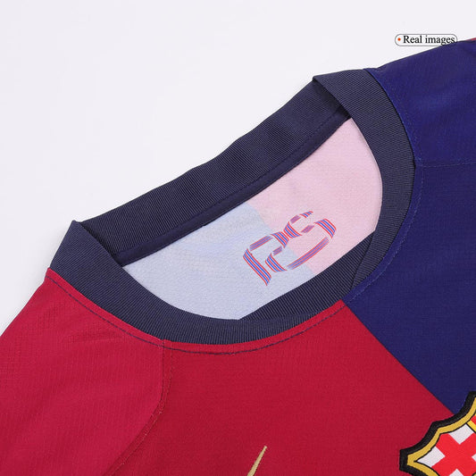 LAMINE YAMAL #19 Barcelona Home  Soccer Jersey 2024/25- Spotify Logo Without Text Top Dresy Shop